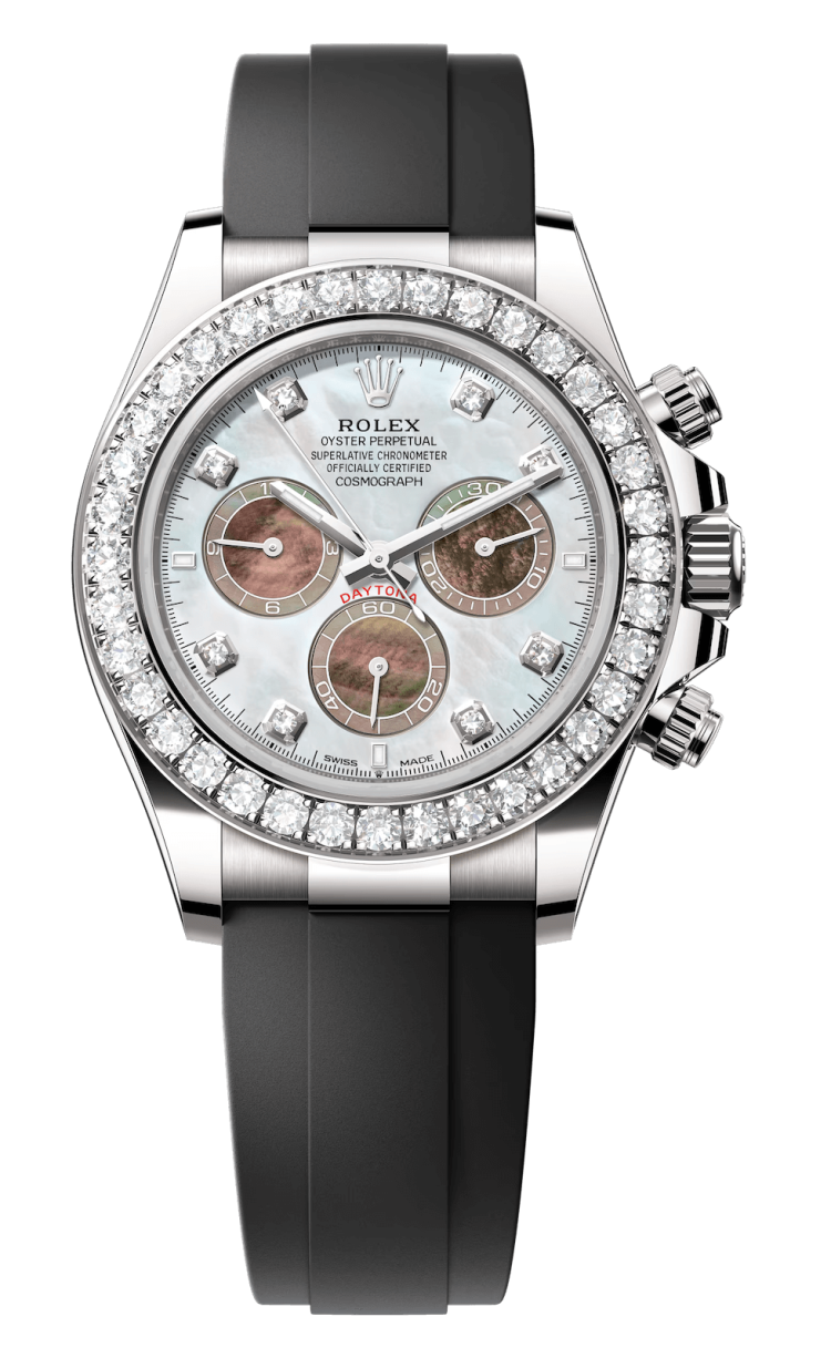Rolex Cosmograph Daytona Mother-of-Pearl White Gold Diamond Oysterflex Men's Watch photo 1