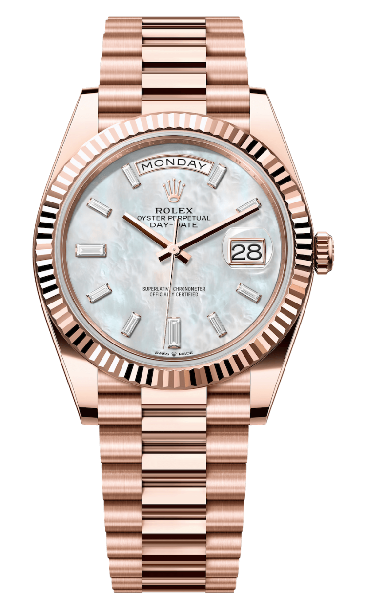 Rolex Day-Date 40 Everose Gold Diamond Mother-of-Pearl President Men's Watch photo 1