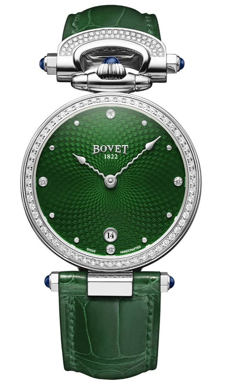 Bovet Amadeo Fleurier 36 Miss Audrey Diamond Green Alligator Ladies Watch photo 1