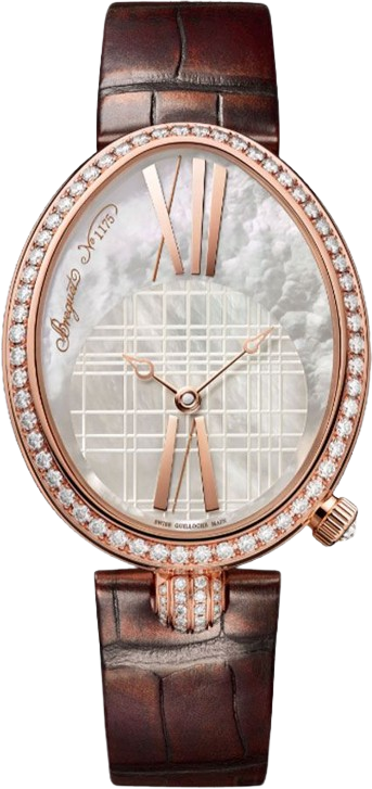 Breguet Reine De Naples Rose Gold Alligator Ladies Watch