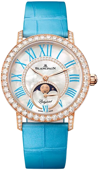 Blancpain Ladybird Colors Phases de Lune Red Gold Ladies Watch