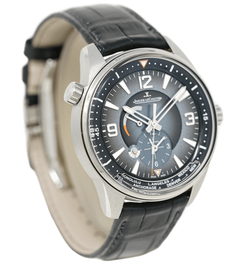 Jaeger-LeCoultre Polaris Geographic Stainless Steel With Gray Blue Dial Watch