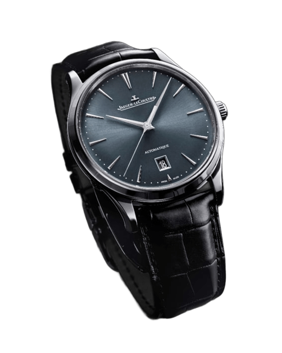 Master Ultra Thin Date Stainless steel with blue-gray dial