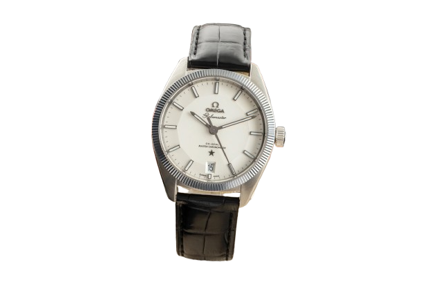 Omega Constellation Globemaster Steel On Leather Grey Strap Men’s Watch