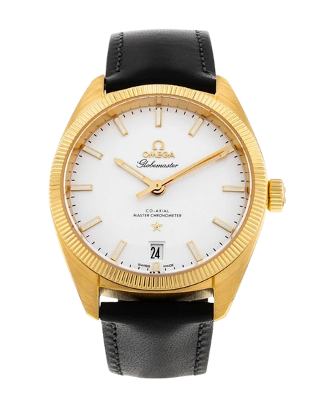 Omega Constellation Globemaster Yellow Gold On Leather Strap Men’s Watch