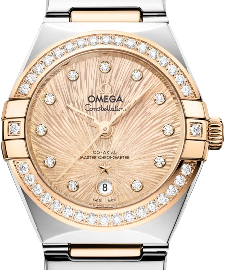 Omega Constellation Moonshine Gold On Steel Ladies Watch