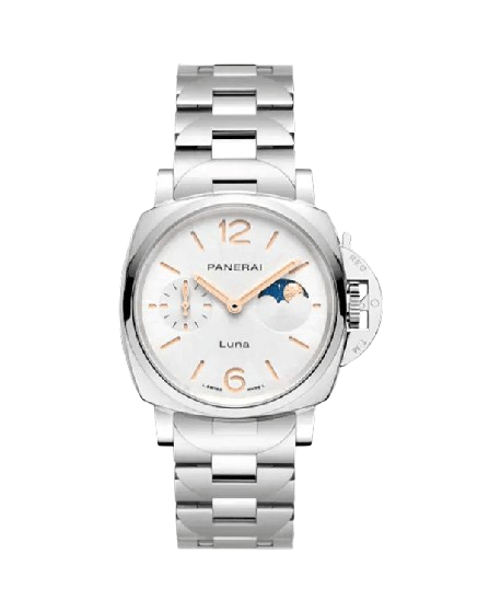 Panerai Luminor Due White Sun Brushed Ladies Watch