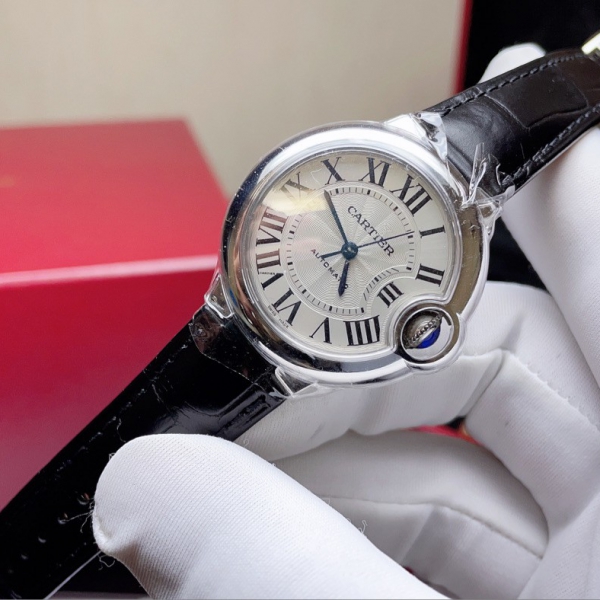 Cartier Ballon Bleu de Cartier Black Alligator Leather Strap Ladies Watch