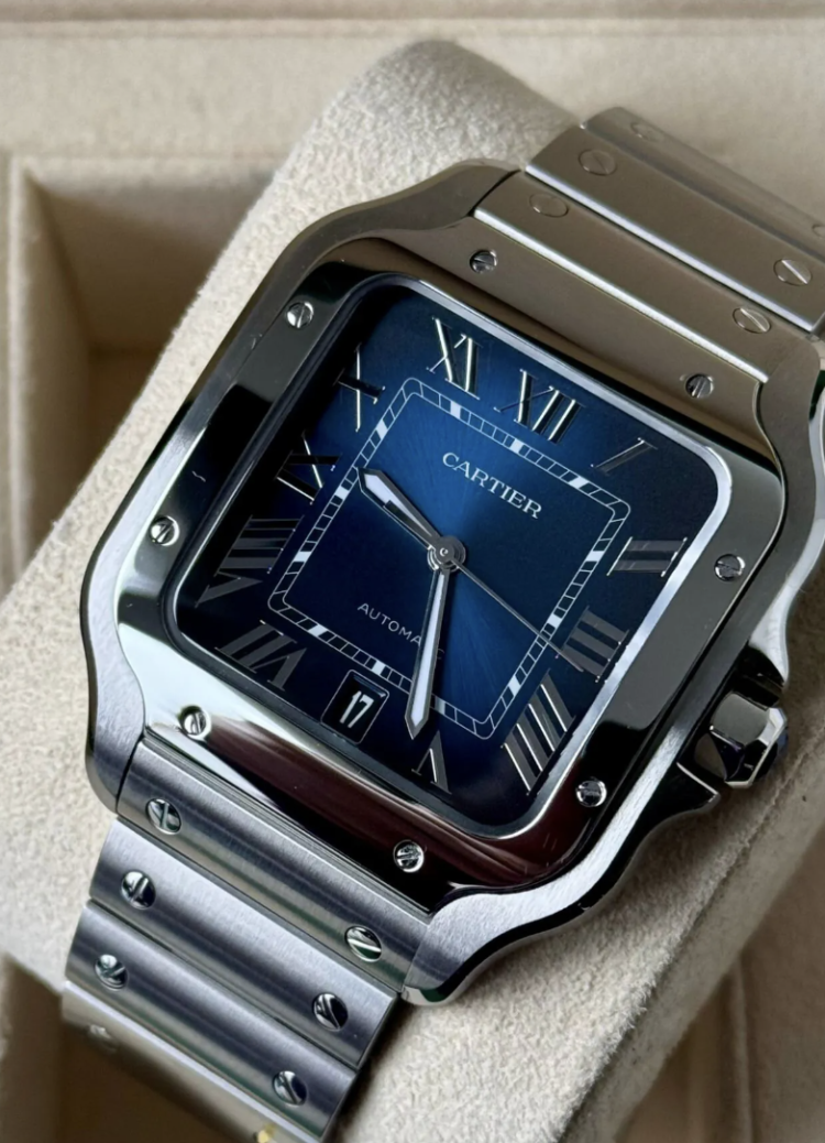 Cartier Santos de Cartier Case Blue Steel Unisex Watch