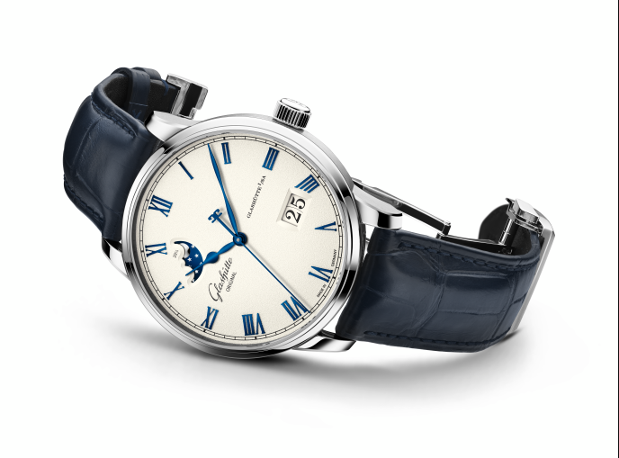 Glashutte Original Senator Excellence Panorama Date Moon Phase Louisiana Alligator Men’s Watch