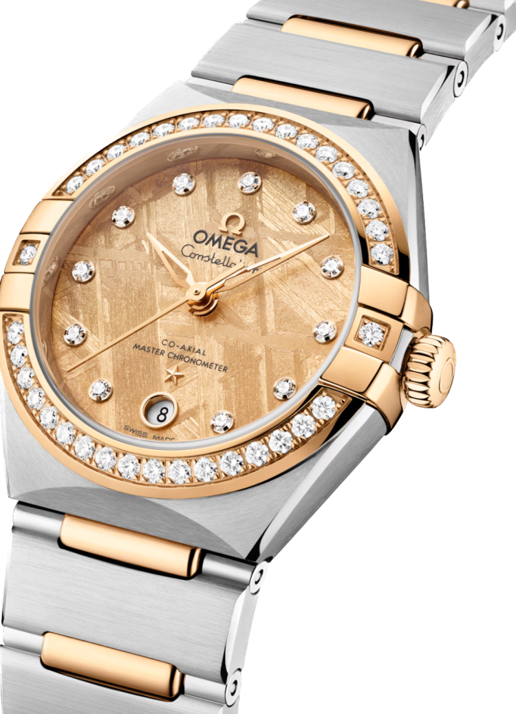 Omega Constellation Diamonds Steel Yellow Gold Ladies Watch