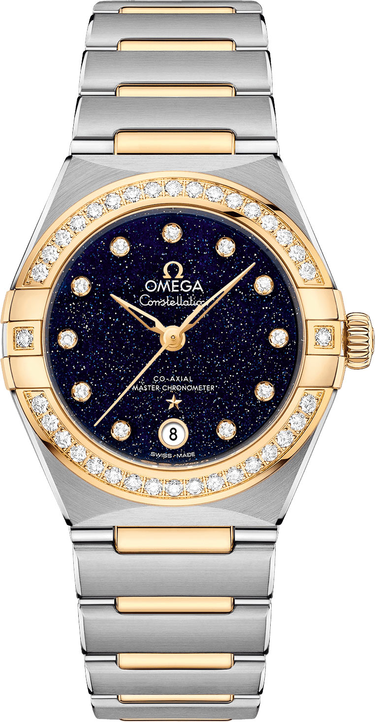 Omega Constellation Steel Yellow Gold Dial Blue Ladies Watch photo 1 Omega Constellation Steel Yellow Gold Dial Blue Ladies Watch photo 1