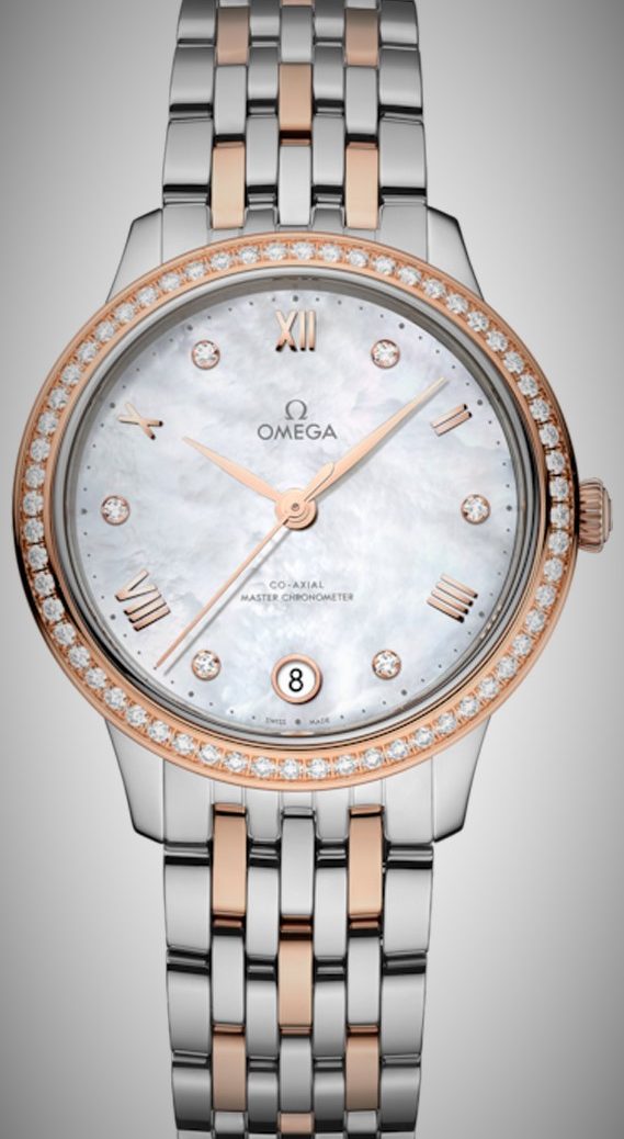 Omega De Ville Prestige 34mm Sedna Steel Ladies Watch