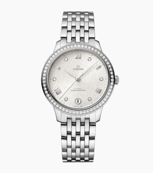 Omega De Ville Prestige 34mm Steel and Silver Ladies Watch