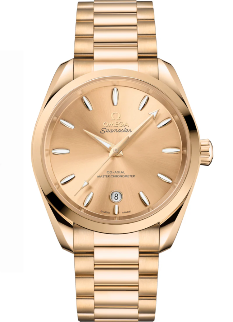 Omega Seamaster Aqua Terra Shades Gold on Moonshine Ladies Watch