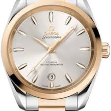 Omega Seamaster Aqua Terra Shades Gold on Steel Moonshine Ladies Watch