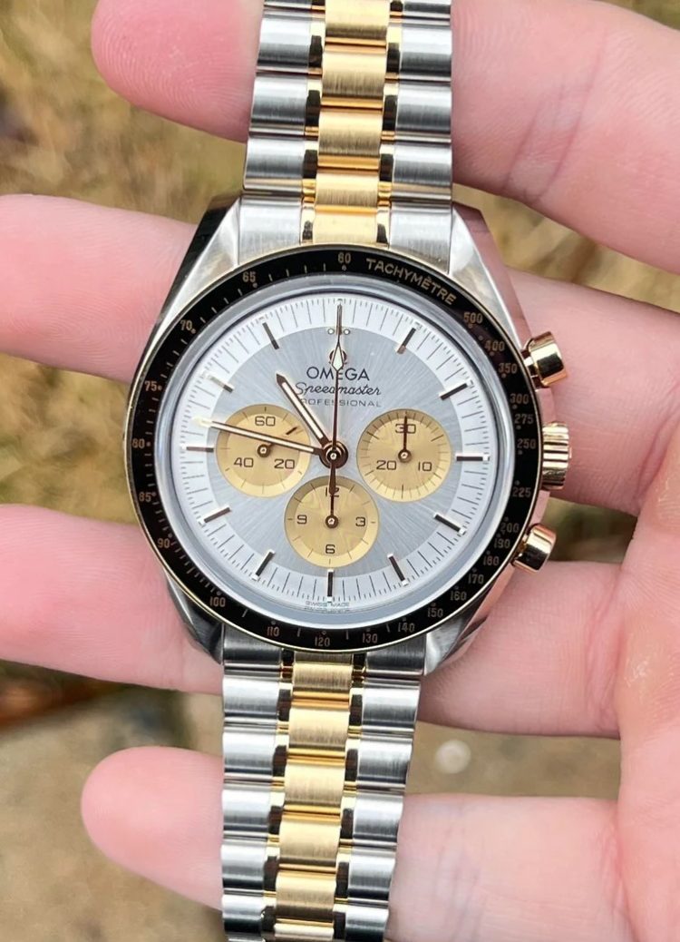 Omega Speedmaster Moonwatch Professional 42 mm Gold On Steel Men's Watch