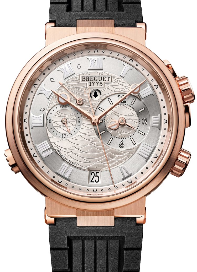 Breguet Marine Alarme Musicale 5547 18K White Gold Mens Watch