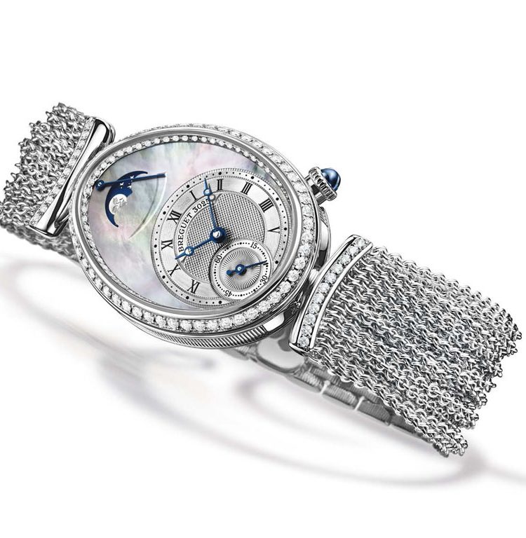 Breguet Reine de Naples Phase de Lune White Gold 18K 28.5 mm Ladies Watch