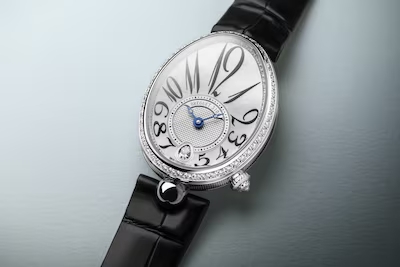Breguet Reine de Naples White Gold 18K Alligator Ladies Watch