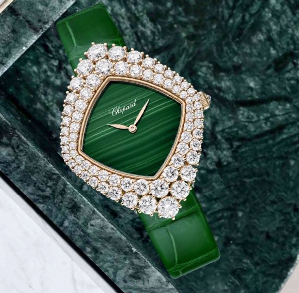 Chopard L’Heure du Diamant Cushion Green Ethical Rose Gold Ladies Watch