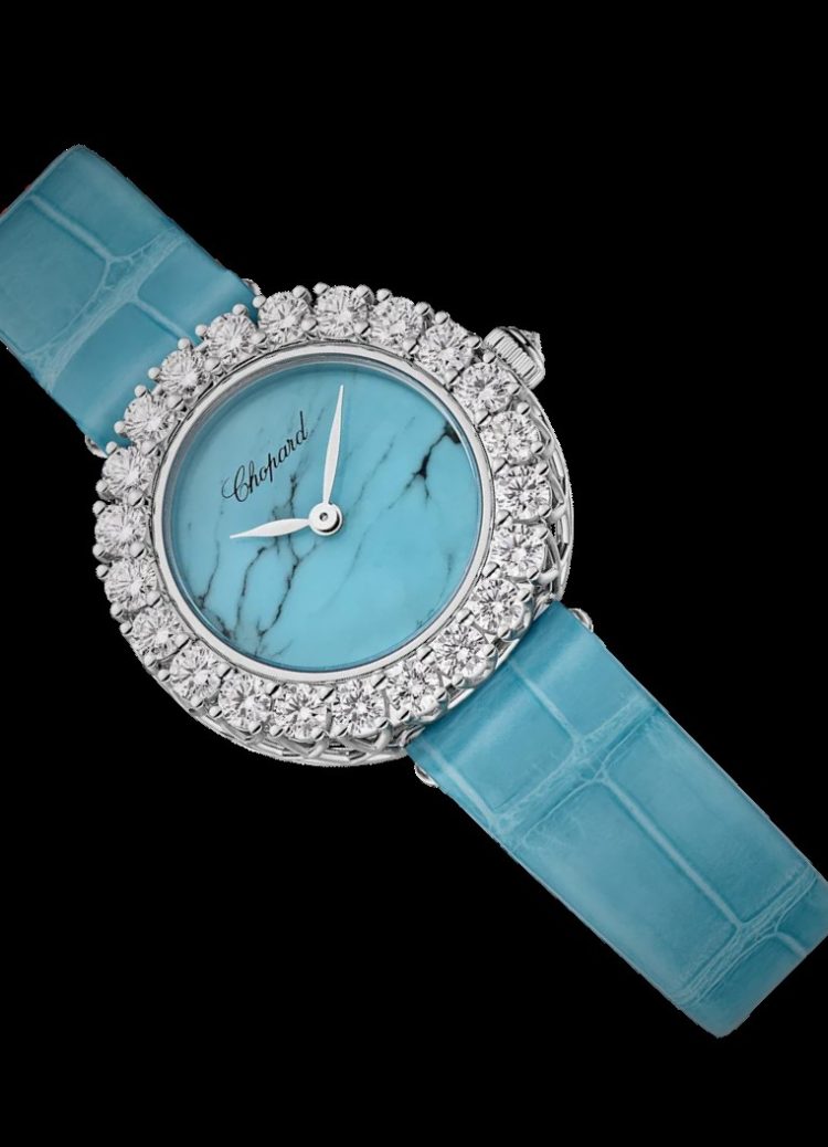 Chopard L’Heure du Diamant Round White Gold Blue Ladies Watch