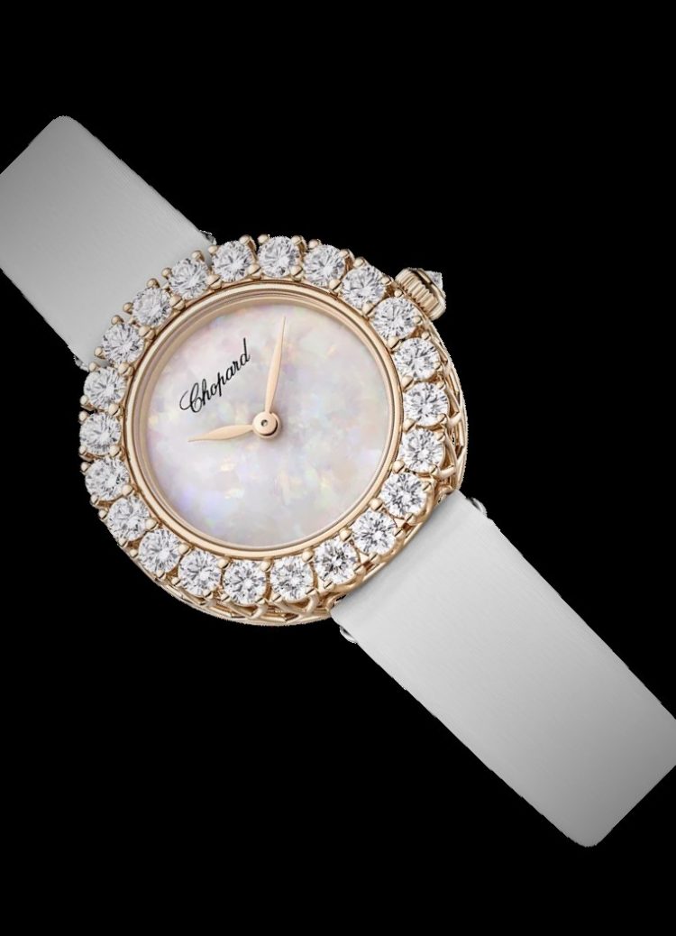 Chopard L’Heure du Diamant Round White Rose Gold Ladies Watch