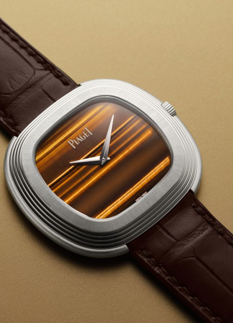 Piaget Andy Warhol Automatic White Gold Tiger Eye Mens Watch