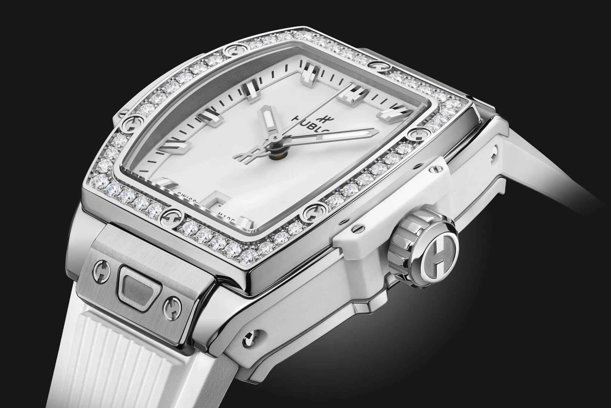 Hublot Spirit of Big Bang Steel White Pavé 32 mm Ladies Watch