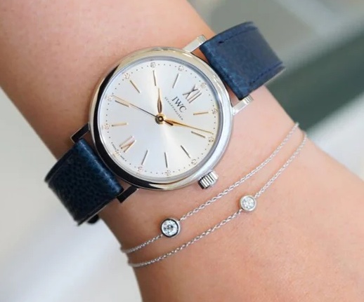 IWC Portofino Automatic 34 Blue Strap Ladies Watch