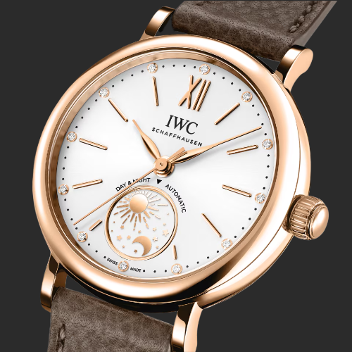 IWC Portofino Automatic Day & Night 34 Silver Plated Ladies Watch