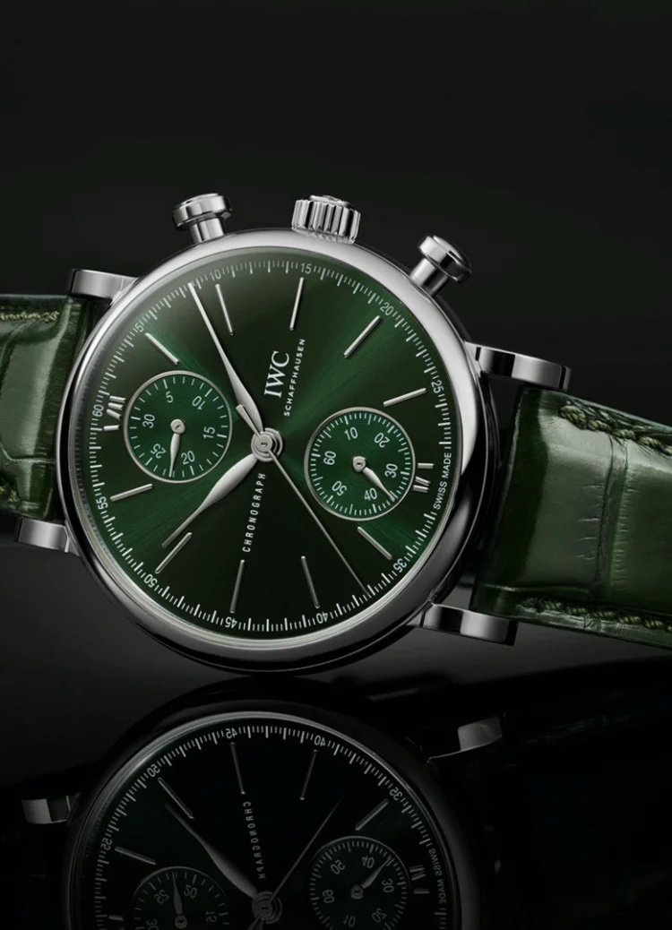 IWC Portofino Chronograph 39 Green, Stainless Steal Unisex Watches