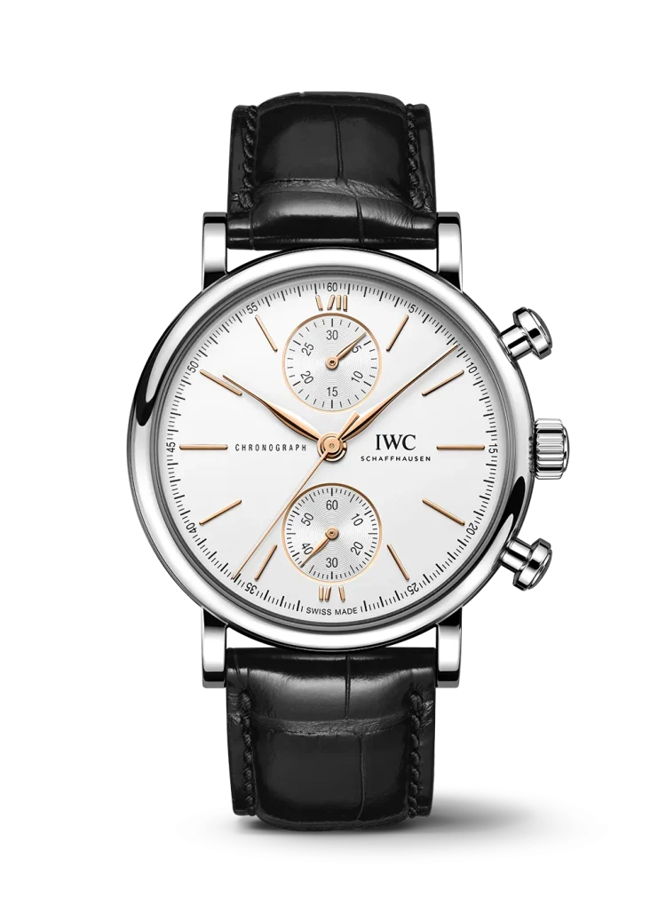 IWC Portofino Chronograph 39 Silver Plated, Stainless Steel Mens Watches