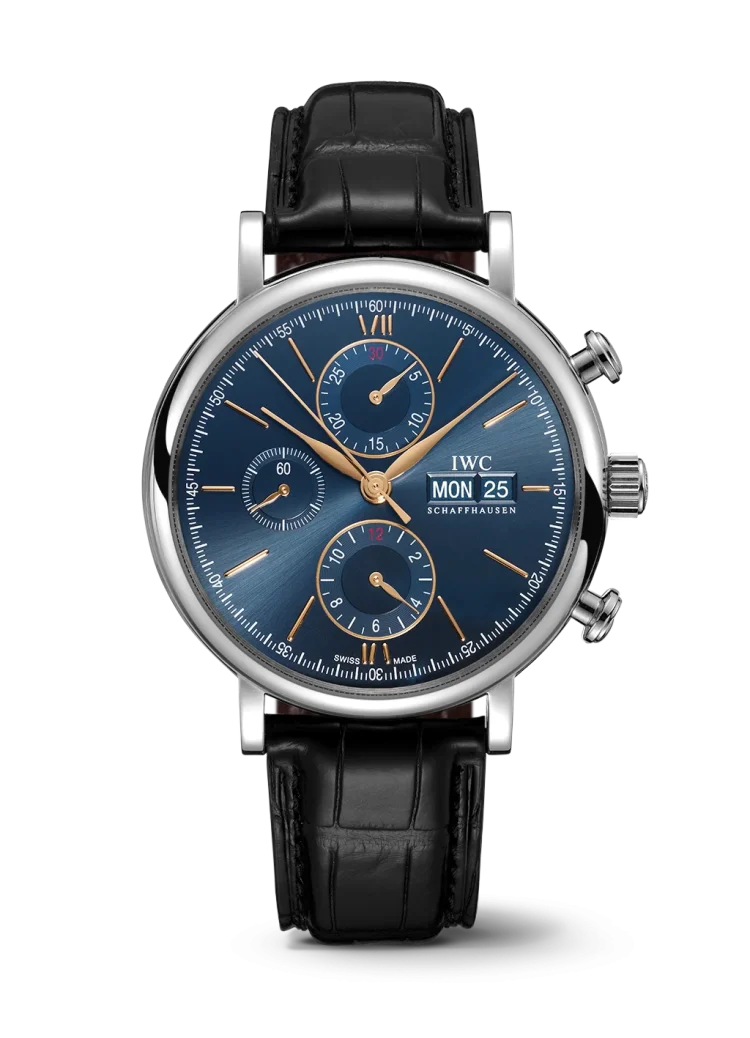 IWC Portofino Chronograph Blue, Stainless Steel Mens Watches