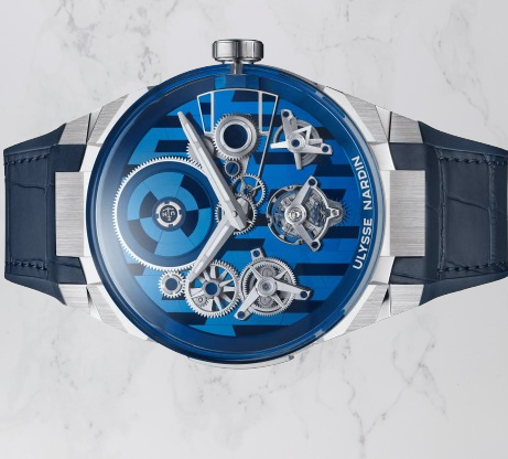 Ulysse Nardin Blast Free Wheel Marquetry 18K White Gold 45 mm Mens Watch