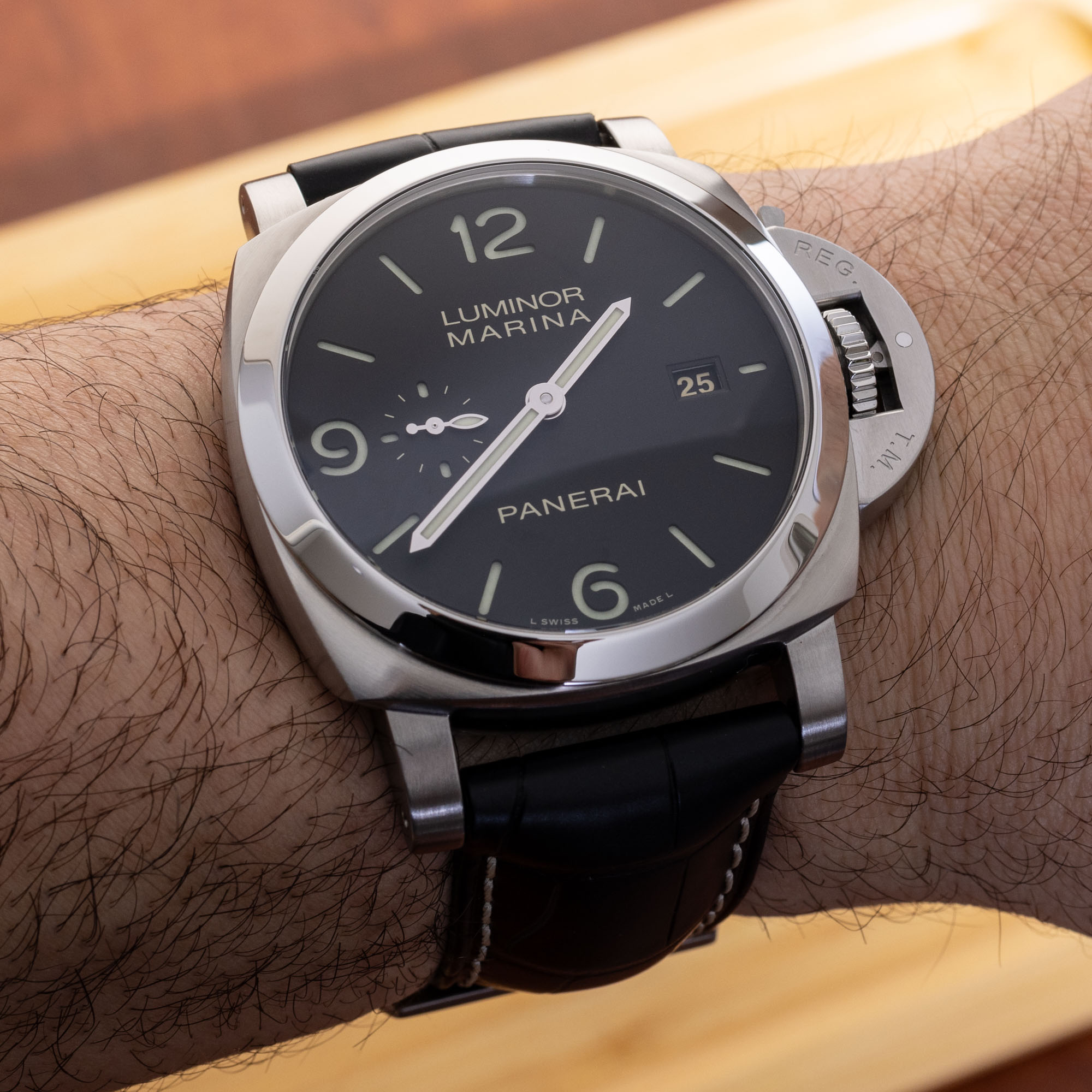 Panerai Luminor Marina 44mm Automatic Steel Mens Watch