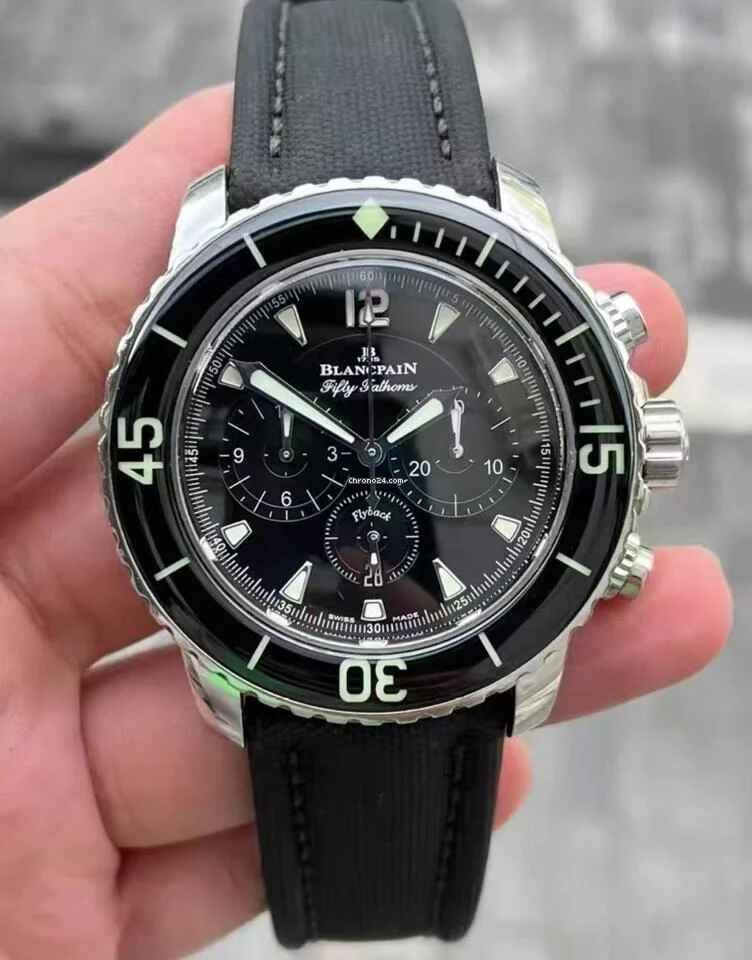 Blancpain Fifty Fathoms Chronographe Flyback Black 45mm Steel Automatic Mens Watch