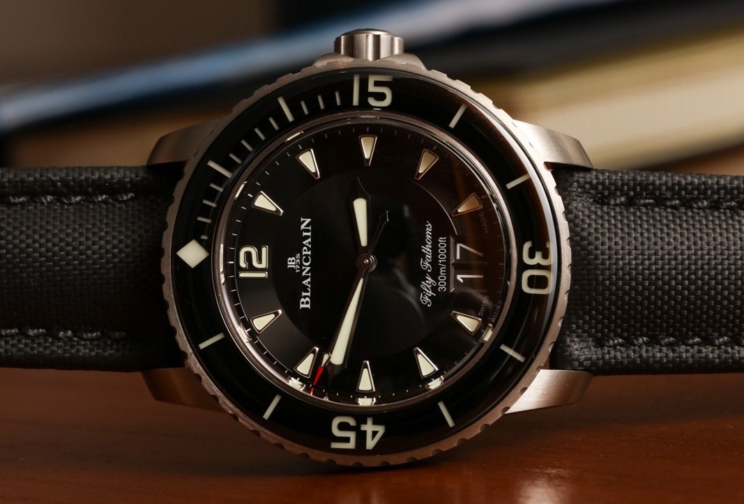 Blancpain Fifty Fathoms Grande Date Black 45mm Titanium Automatic Mens Watch