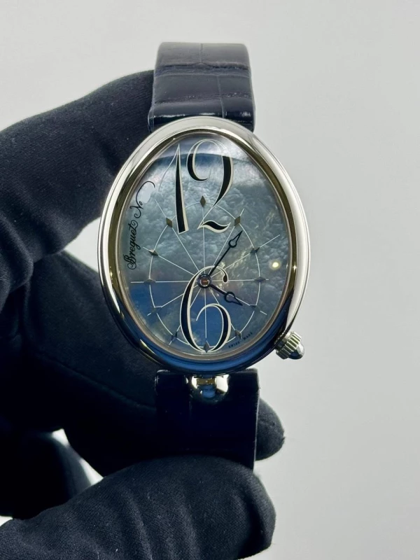 Breguet Reine de Naples 8967 Steel Case Alligator Ladies Watch