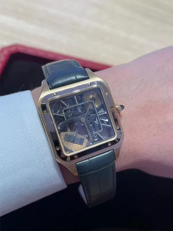 Cartier Santos-Dumont Skeleton Equipped with a Micro-rotor Men's Watch