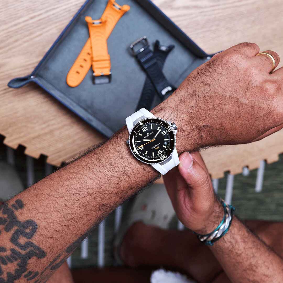 Fifty Fathoms Tech Absolute Black 45mm Titanium Automatic Mens Watch