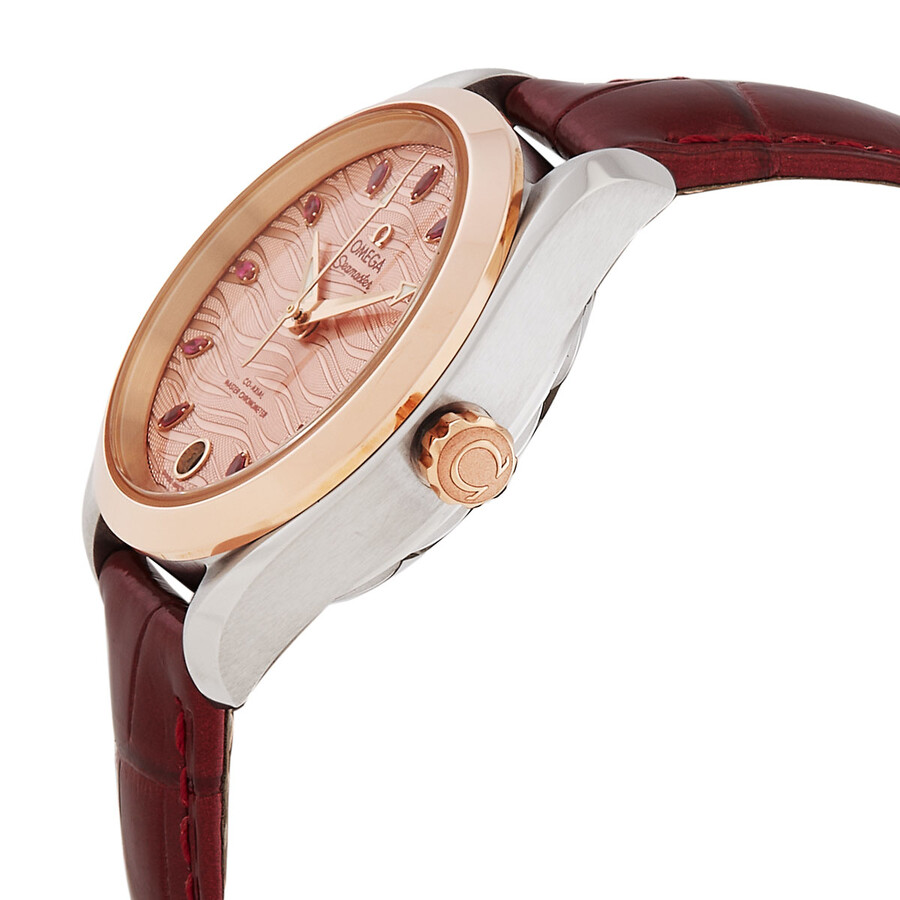 Omega Seamaster Aqua Terra 150M 34mm Sedna Gold Diamonds Self Winding Ladies Watch