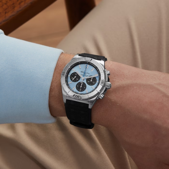 Breitling Chronomat B01 Stainless Steel & Platinum Men's Watch