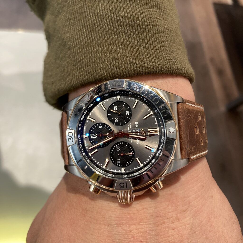 Breitling Chronomat B01 Titanium & 18K Red Gold Men's Watch