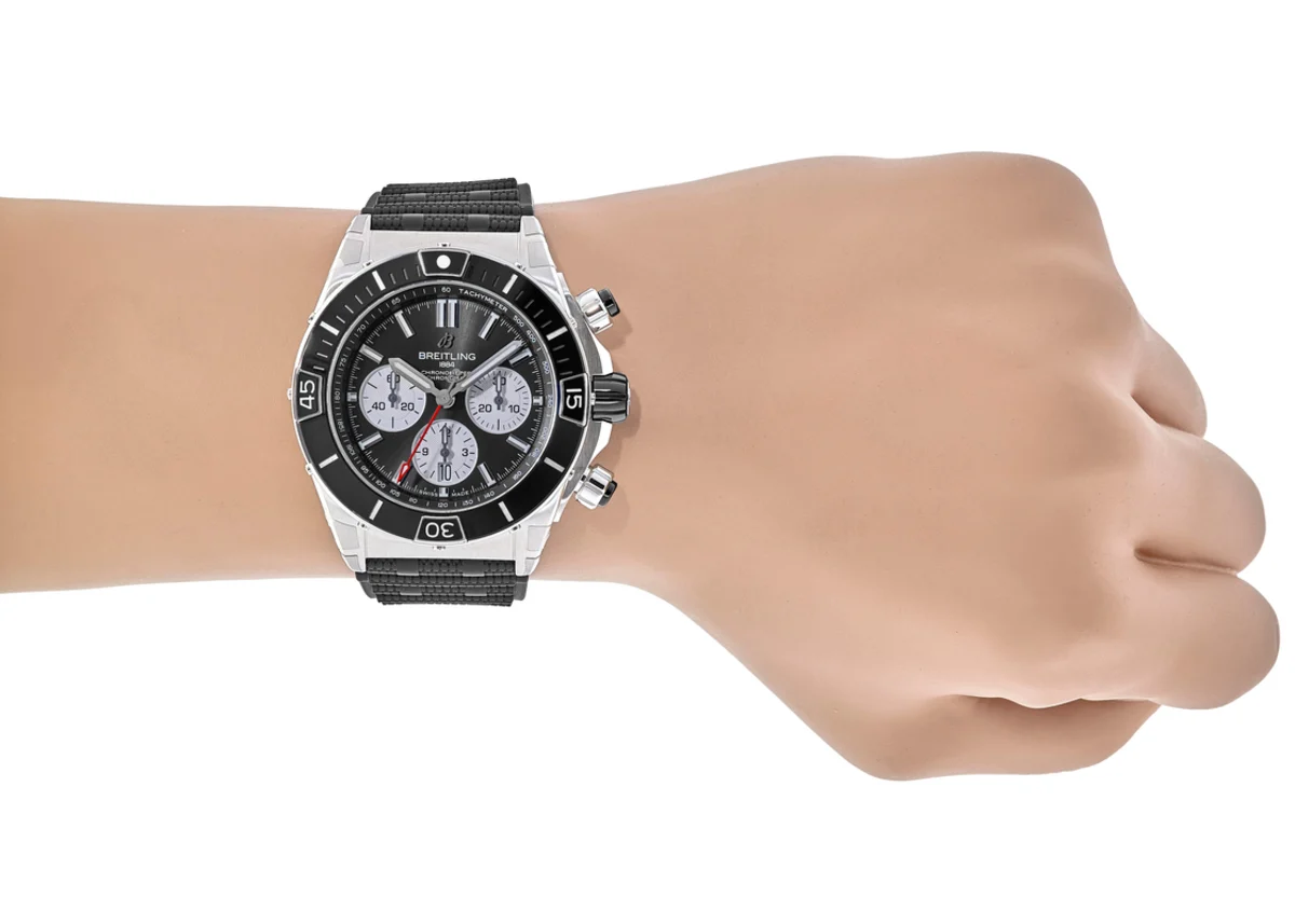 Breitling Super Chronomat B01 Stainless Steel Rubber Men's Watch
