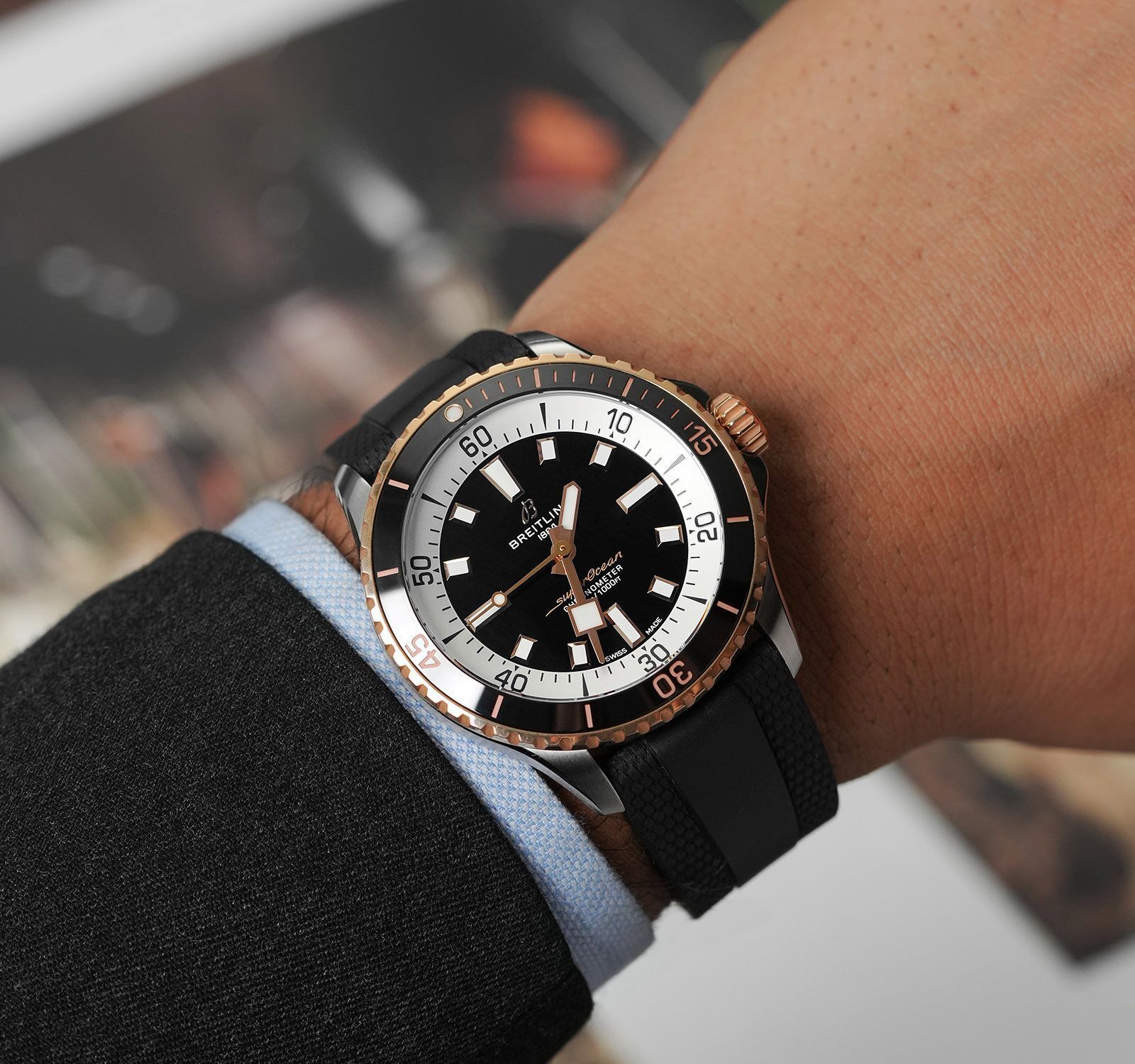 Breitling Superocean Automatic 42 Rubber Strap Men’s Watch